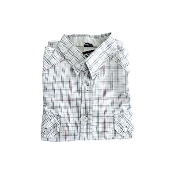 Billabong Men's Shirt Casual Button Down Slim Fit Plaid Blue White Medium - Picture 7 of 7